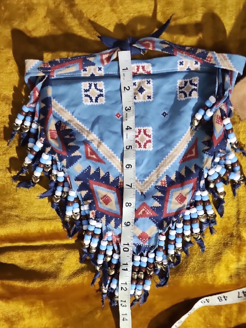 🔥 HOT DEAL Beaded Fringe Bandana Scarf And Leather Waist Bag  - Festival Wear - Picture 5 of 15